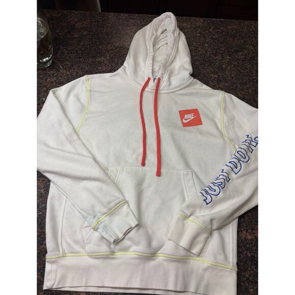 Nike White Hoodie Just Do It Size S - Picture 2 of 6